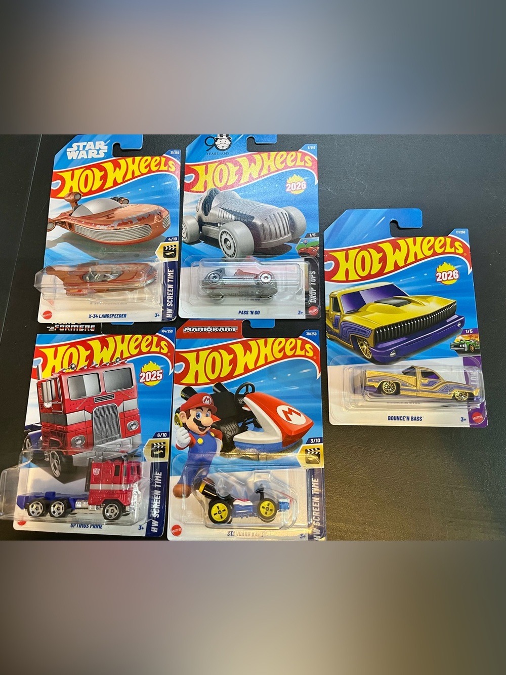 Hot Wheels 5 harder to find.